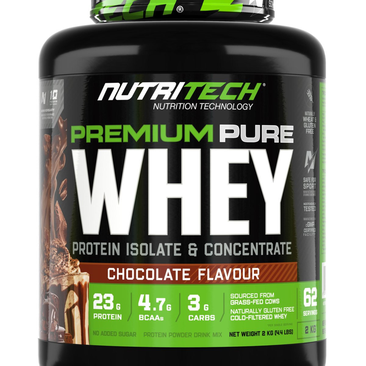 Premium Pure Whey 2kg – Isolate & Concentrate - Peanut Butter