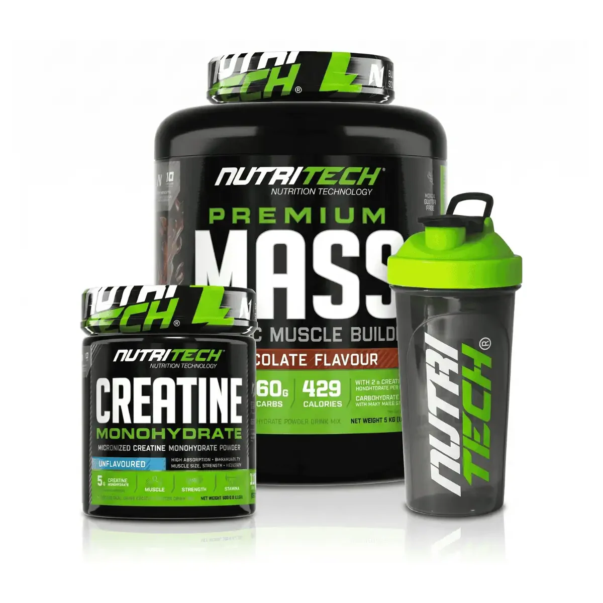 Nutritech Heavyweight Bundle (Mass 5kg + Creatine 500g) + FREE Shaker and FREE Delivery all Lebanon - Supplements Lebanon
